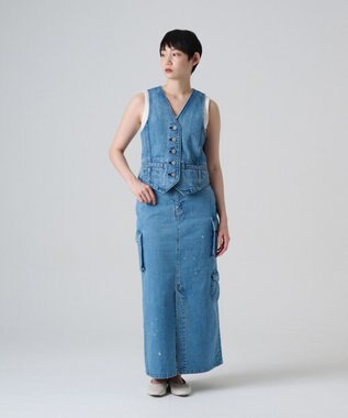 Ripo trenta anni DENIM CARGO SK デニムスカート BLUE