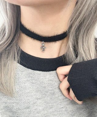 WEGO Lモチーフシャギーニットチョーカー 柄3