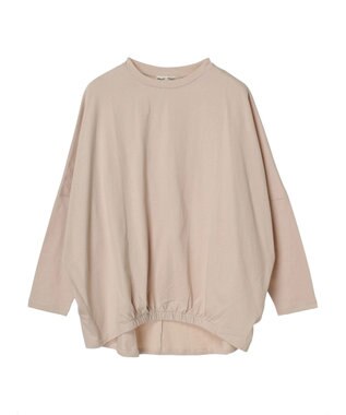CRAFT STANDARD BOUTIQUE シルケット天竺　フロントギャザーＢＩＧ　Ｔｅｅ　Ｌ／Ｓ Gray Beige