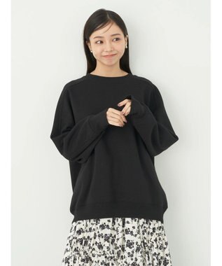 earth music&ecology 裏起毛チュニック Black