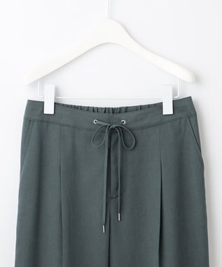 J.PRESS LADIES 【洗える】コットンセルロース チノ パンツ スモーキーグリーン系