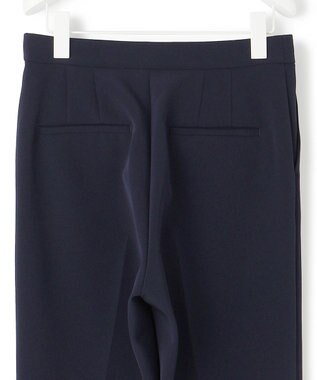 ICB 【洗える】TaPeダブルクロス セミフレアパンツ ネイビー系