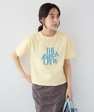 CRAFT STANDARD BOUTIQUE フロッキープリントＴシャツ Light Yellow