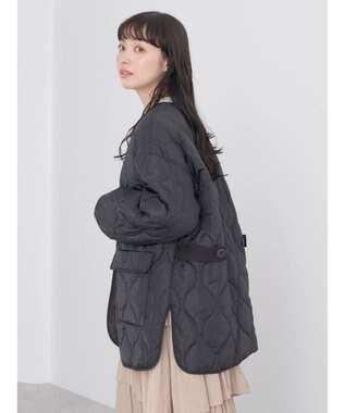 earth music&ecology キルティングハーフブルゾン Black