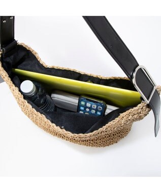 UNBILLION カシュカシュ cachecache / フリーハンドルクロッシェトートバッグ ブラック