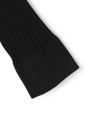 ICB 【洗える】シルクヴィスコースハイゲージ ジップアップカーディガン ブラック系