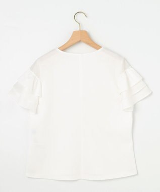 組曲 コットンポンチシア－スリーブ ブラウス アイボリー系