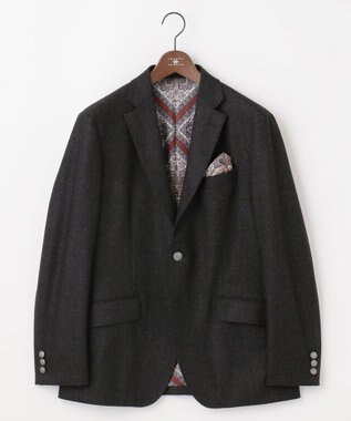 JOSEPH ABBOUD 【キングサイズ・ソフト/JAPANファブリック/LIBERTY柄裏地】ムリネフランネル ジャケット グレー系