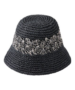 MOONBAT estaa ペーパー編み MIXベルハット /サイズ調整可 ブラック