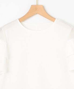 組曲 コットンポンチシア－スリーブ ブラウス アイボリー系