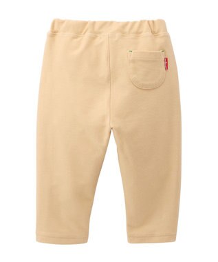 MIKI HOUSE HOT BISCUITS 【80-120cm】 パステルロゴ ストレッチパンツ ベージュ