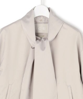 ICB 【2WAY】 ダルグロッシーサテン ボウタイ付きブルゾン トープ