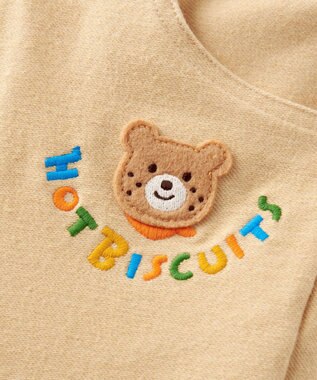 MIKI HOUSE HOT BISCUITS 【80-120cm】 パステルロゴ ストレッチパンツ ベージュ