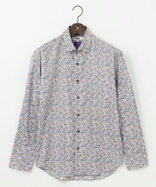 JOSEPH ABBOUD 【洗える】リバティプリント シャツ アイボリー系5