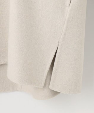 UNFILO 【撥水】ウール混リバー フーデットコート ベージュ系