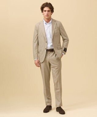 J.PRESS MEN 夏に嬉しい6つの高機能【セットアップ対応】【J.PRESS-POOL WOOL】ジャージーセットアップ ジャケット ベージュ系