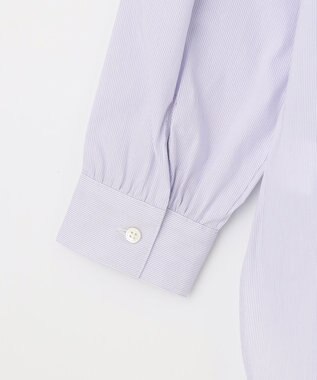 J.PRESS LADIES 【洗える】 BEZ VEGA ピンタック ストライプ ブラウス ふじ色系1