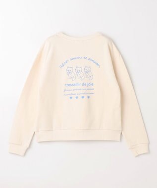 ANY KIDS アニマル バックプリントトレーナー エクリュ×ネコ