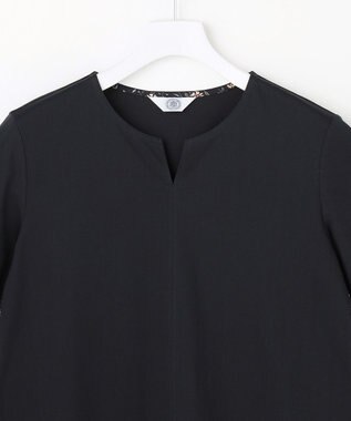 J.PRESS LADIES S 【一枚で着映え】LIBERTYコンビ バックデザイン カットソー ネイビー系