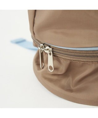 BEAMS SCHOOL 手提げバッグにもなる 2重底ナップサック サンドベージュ