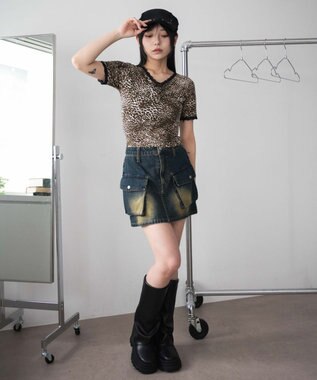 WEGO レオパードレースちびT ブラウン