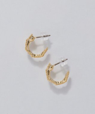 Phoebe 【金属アレルギー対応】マーガレットフラワーフープピアス　ゴールド ゴールド