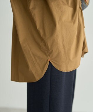 YECCA VECCA ドロストデザインギャザーシャツ Camel