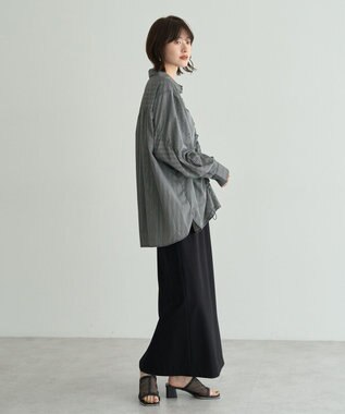 YECCA VECCA ドロストデザインギャザーシャツ Camel