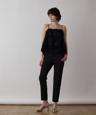 GRACE CONTINENTAL フラワーチュールキャミ ブラック