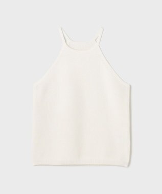 GRACE CONTINENTAL ハイゲージ畦ニットトップ ホワイト