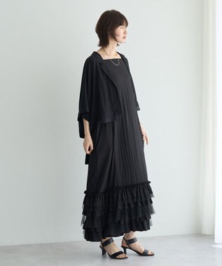 YECCA VECCA ラッフルキャミワンピース Camel