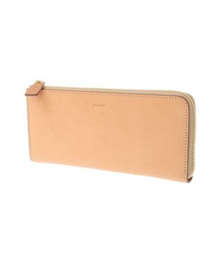 genten クオイオ Lファスナー長財布 ヌメベージュ