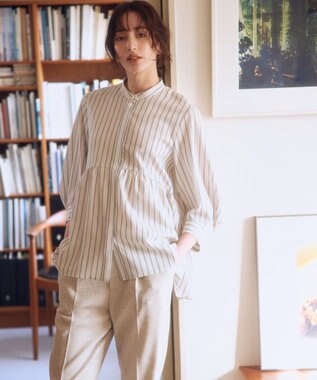 組曲 L 【先行予約】ライトリネンライクテーパード パンツ ベージュ系