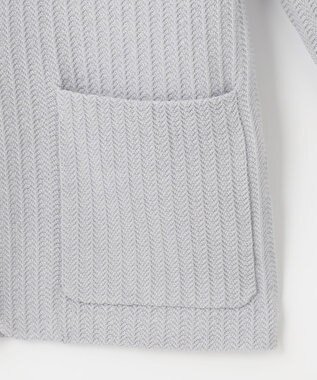 JOSEPH ABBOUD 【キングサイズ・洗える】JOE COTTON使用 ニットジャケット ライトグレー系