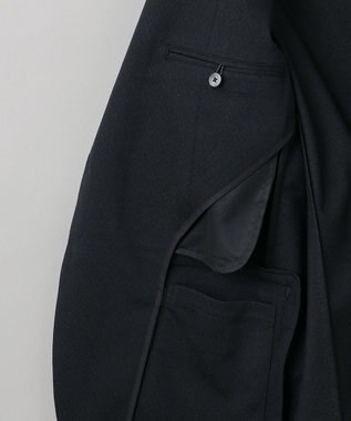 GOTAIRIKU 【通気性/ストレッチ/洗える】エアレースジャケット_ヘリンボーン柄 ブラックヘリンボーン柄