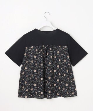 J.PRESS LADIES S 【一枚で着映え】LIBERTYコンビ バックデザイン カットソー ネイビー系