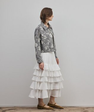 GRACE CONTINENTAL ボタニカルジャガードジャケット