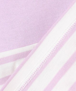 組曲 KIDS 【150-160㎝】リボンボーダー Tシャツ ラベンダー