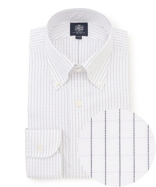 J.PRESS MEN 【PREMIUM PLEATS / 形態安定】スーピマコットングラフチェック シャツ / B.D.