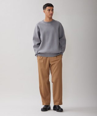UNFILO MENS 【新色追加】スウェットライク クルーニット [24年秋冬商品] グレー
