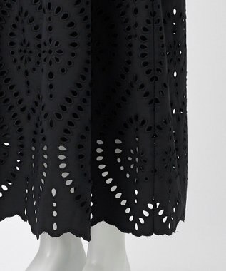 23区 S 【GOLD LABEL】コットンタイプライター 刺繍 キャミソール ワンピース ブラック系