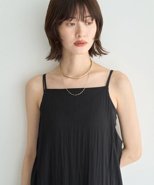 YECCA VECCA ラッフルキャミワンピース Camel