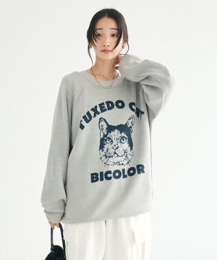 CRAFT STANDARD BOUTIQUE 【ユニセックス】アニマルジャガードニット Gray