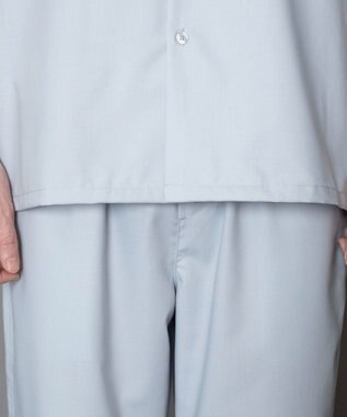 WEGO 【セットアップ対応】TRオープンカラーシャツ（SS） ライトグレー