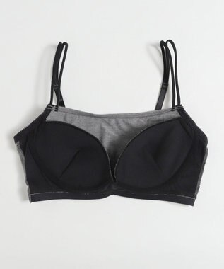 WEGO 【ブラトップ＆ショーツセット】Liliane　Ciel　ロゴテープ グレー