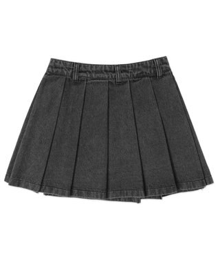 WEGO デニムラッププリーツスカート ブラックその他
