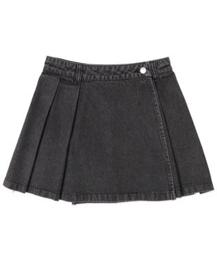 WEGO デニムラッププリーツスカート ブラックその他