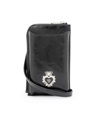 ANNA SUI ポピー スマホショルダー クロ