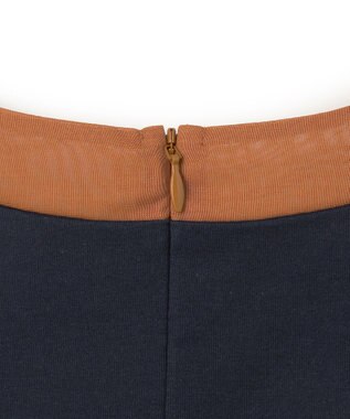 BEIGE， 【洗える】BRICKA / バイカラーTシャツ Navy×Camel