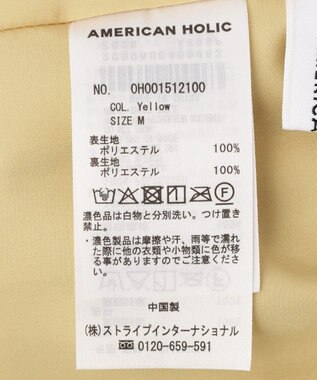 AMERICAN HOLIC 【選べる丈】チェックシアープリーツスカート Yellow